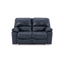 Ashley Leesworth Leather Reclining Loveseat - Ocean