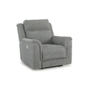 Ashley Overflow Power Recliner/ADJ Headrest - Next-Gen Nuvella™ Performance Fabric