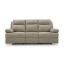 Ashley Tarrant Manual Reclining Sofa with Drop Down Table - Mocha