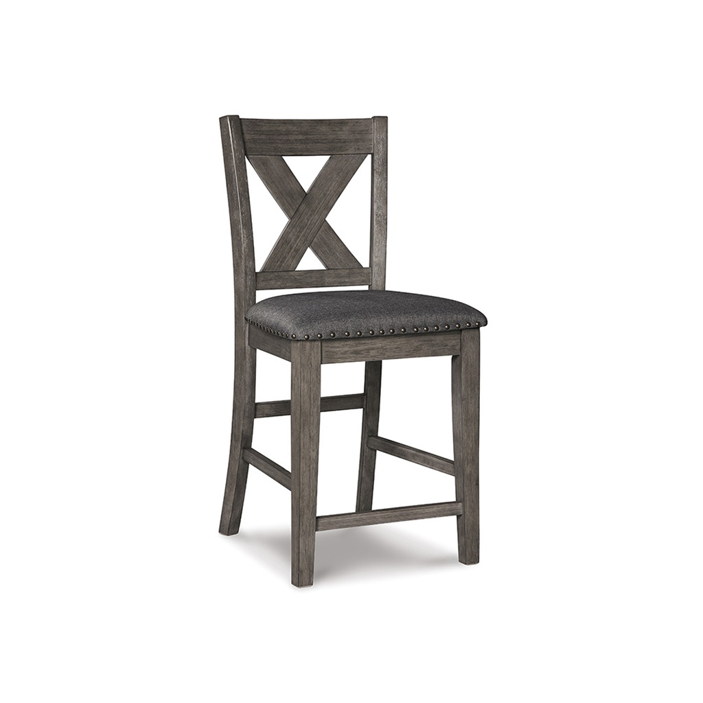 [D388-124] Ashley Caitbrook X Back Counter Height Bar Stool - Gray
