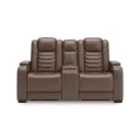 Ashley High Impact Power Reclining Loveseat with Console & Adjustable Headrest