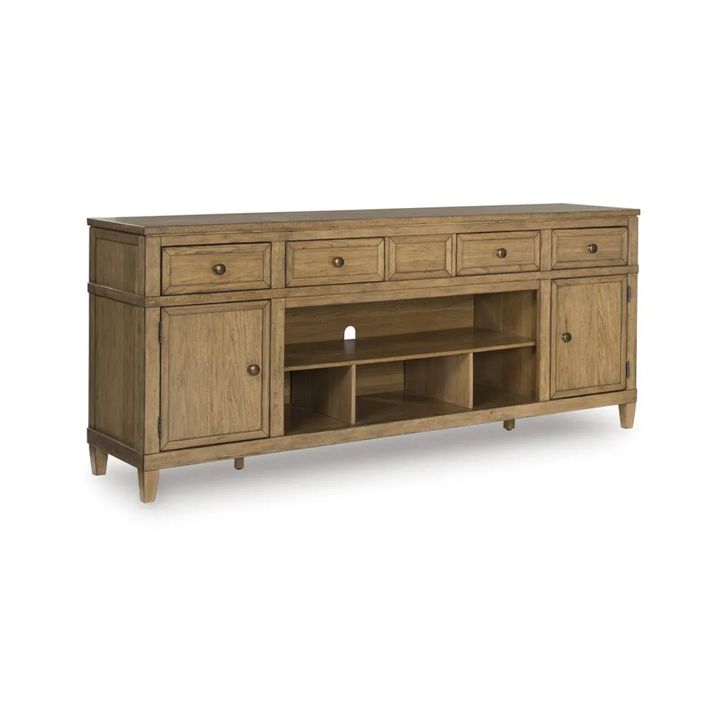 [W655-68] Ashley Sharlance XL TV Stand W/Fireplace Option