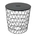 Savoir D40 End Table - Black Leg/Wood Black