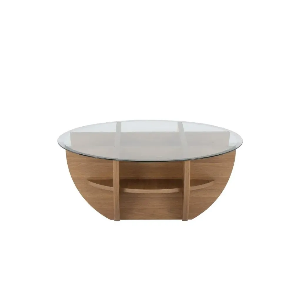 Waffle Coffee Table - CF90/I-Walnut/Glass