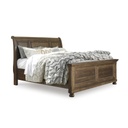 Ashley Flynnter Queen Panel Bed w/o Slats - Medium Brown
