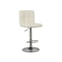 Ashley Bellatier Adjustable Height Bar Stool with Tufted Back(2/CN) - Bone