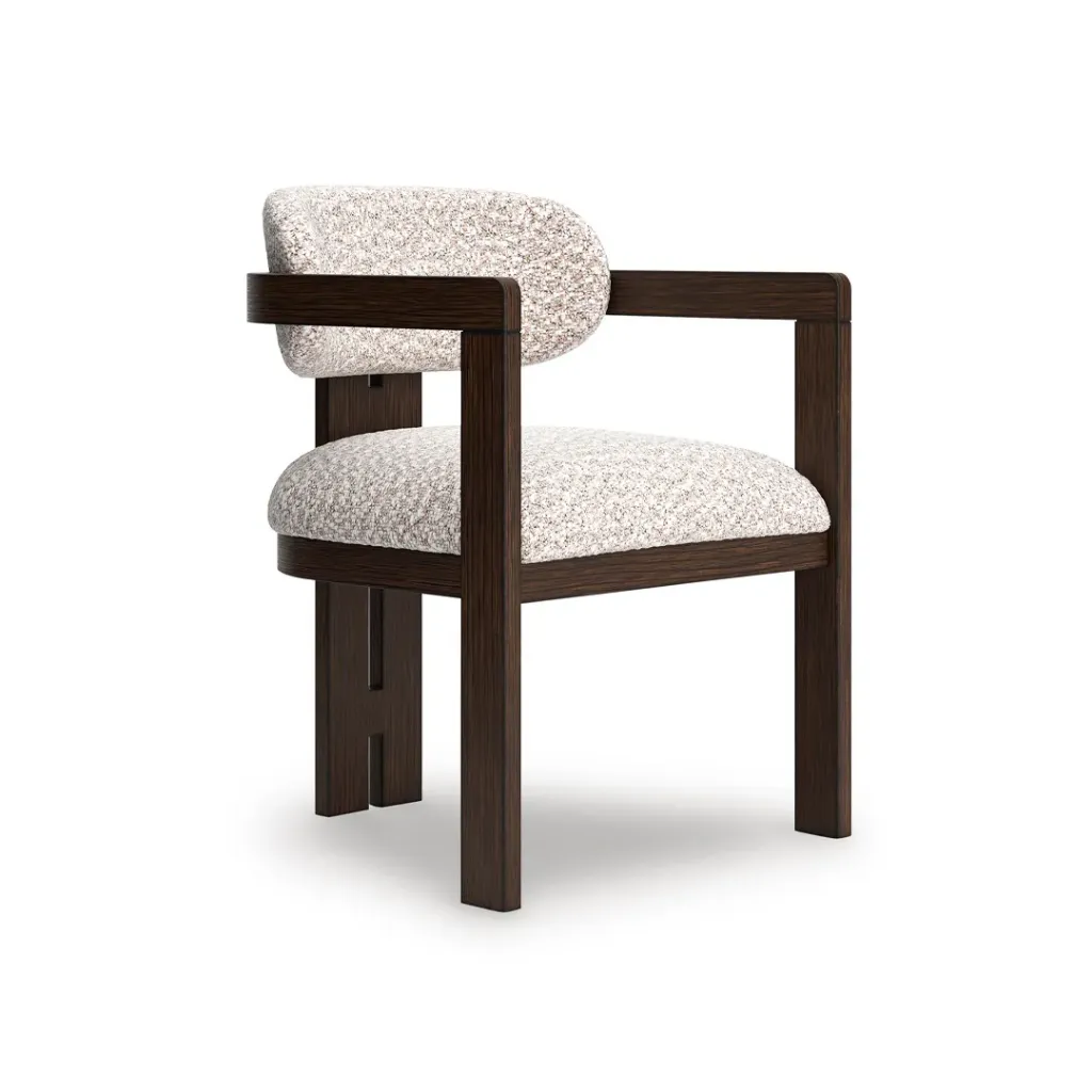 [D954-02A] Ashley Luxe Neo Upholstered Boucle Dining Arm Chair (2/CN)