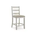 Skempton Counter Height Ladderback Bar Stool with Upholstered Seat - (2/CN)