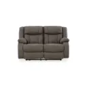 Ashley First Base Manual Reclining Loveseat