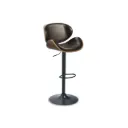 Ashley Bellatier Adjustable Height Bar Stool with Contoured Back and Seat (2/CN) - Brown